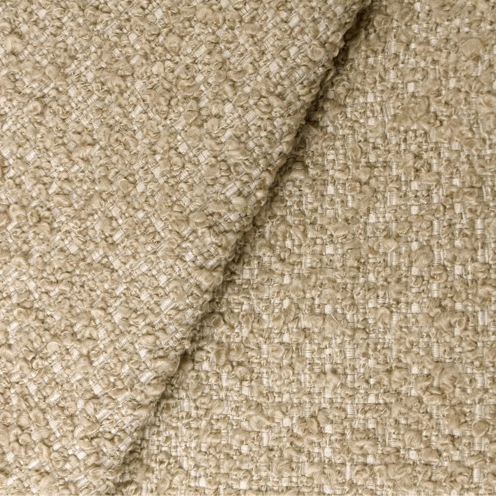Hanson Upholstered Wingback Platform Bed, Twin, Classic Buff Boucle