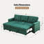Canapé modulaire réversible en lin avec méridienne moderne 84 po Lucca