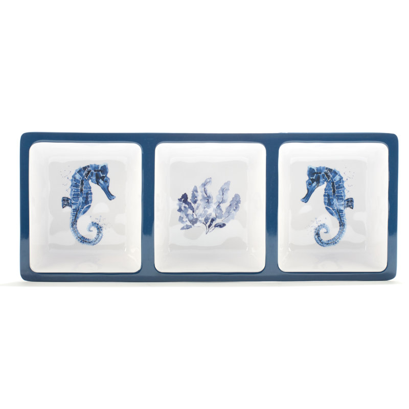 Sea Life Melamine 3pc Hostess Set