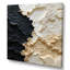 Abstrait crème et noir liquide, reproduction d'art sur toile côtière-106446072-106446077-80596430