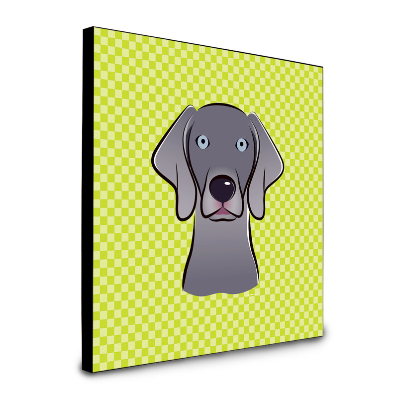 Panneau mural d’art Dungorbery, Vert, Weimaraner