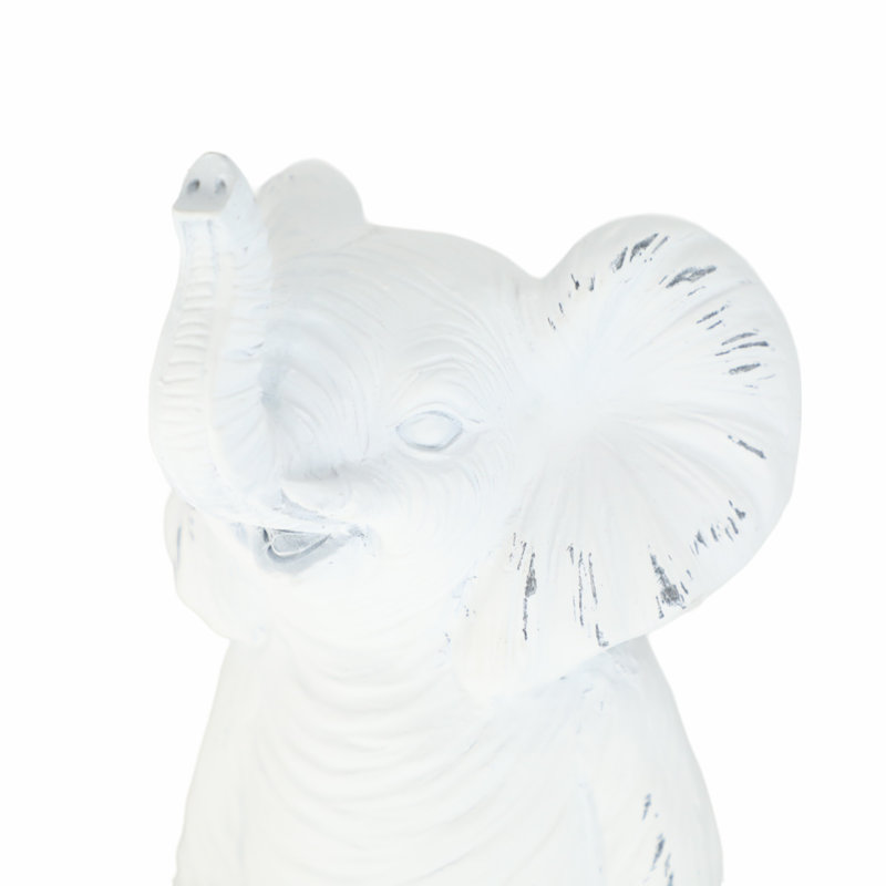 Figurines d'éléphant de yoga minimaliste en résine pour la décoration intérieure, Blanc