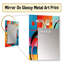 Orange Blue Geometry Unleashed IV - Orange Modern Wall Mirror-33453647