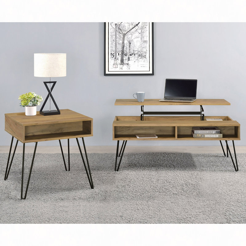 Ensemble de 2 tables basses et tables de bout à plateau relevable