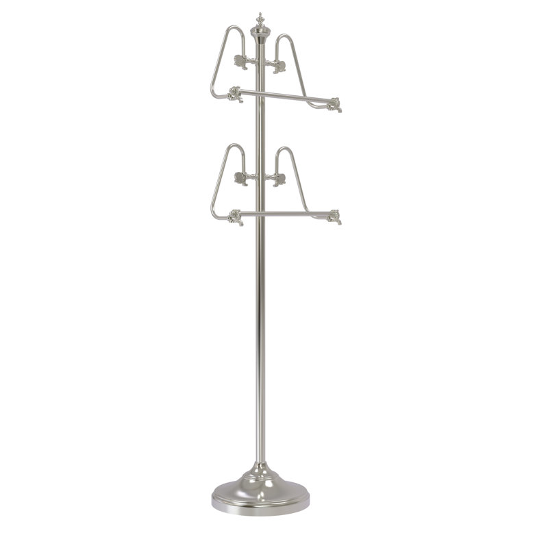 Porte-serviettes sur pied Gober, Nickel satiné