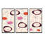 Funky Midcentury Clocks - 3 pièces, reproduction sur toile-1703677822-1703677821