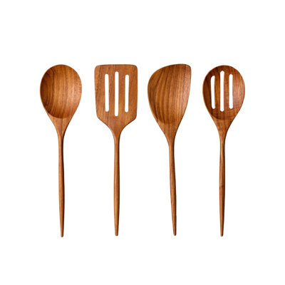 Padma Teak Mini Kitchen Utensils, Set of 4