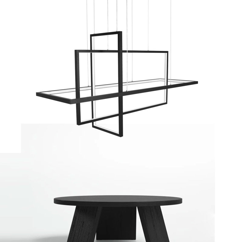 Eberharda 3-Light 40 Inches LED Chandelier Dining Kitchen Island Pendant Remote Dimmable