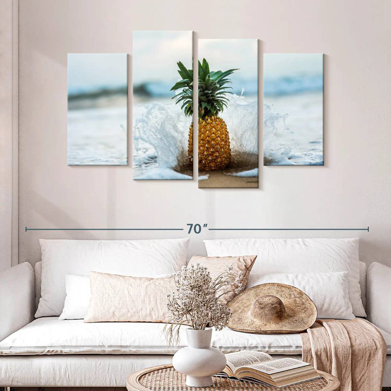 Yarlin Pineapple Splash, 32" H x 52" W