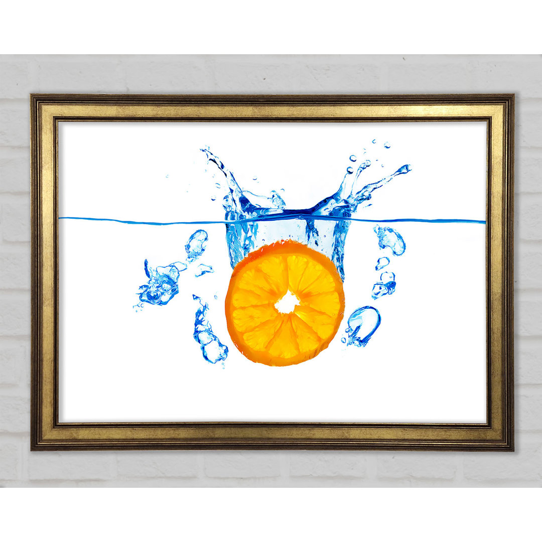 Orange Splash - Einzelner Bilderrahmen Kunstdrucke