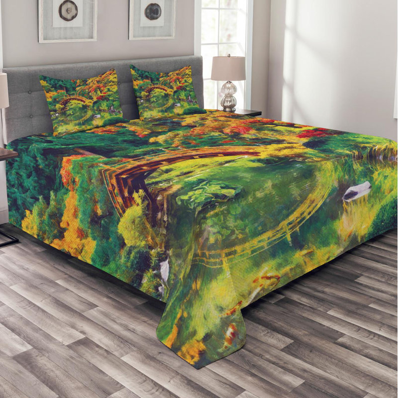 Rustic Polyester Coverlet, King Coverlet + 2 Shams