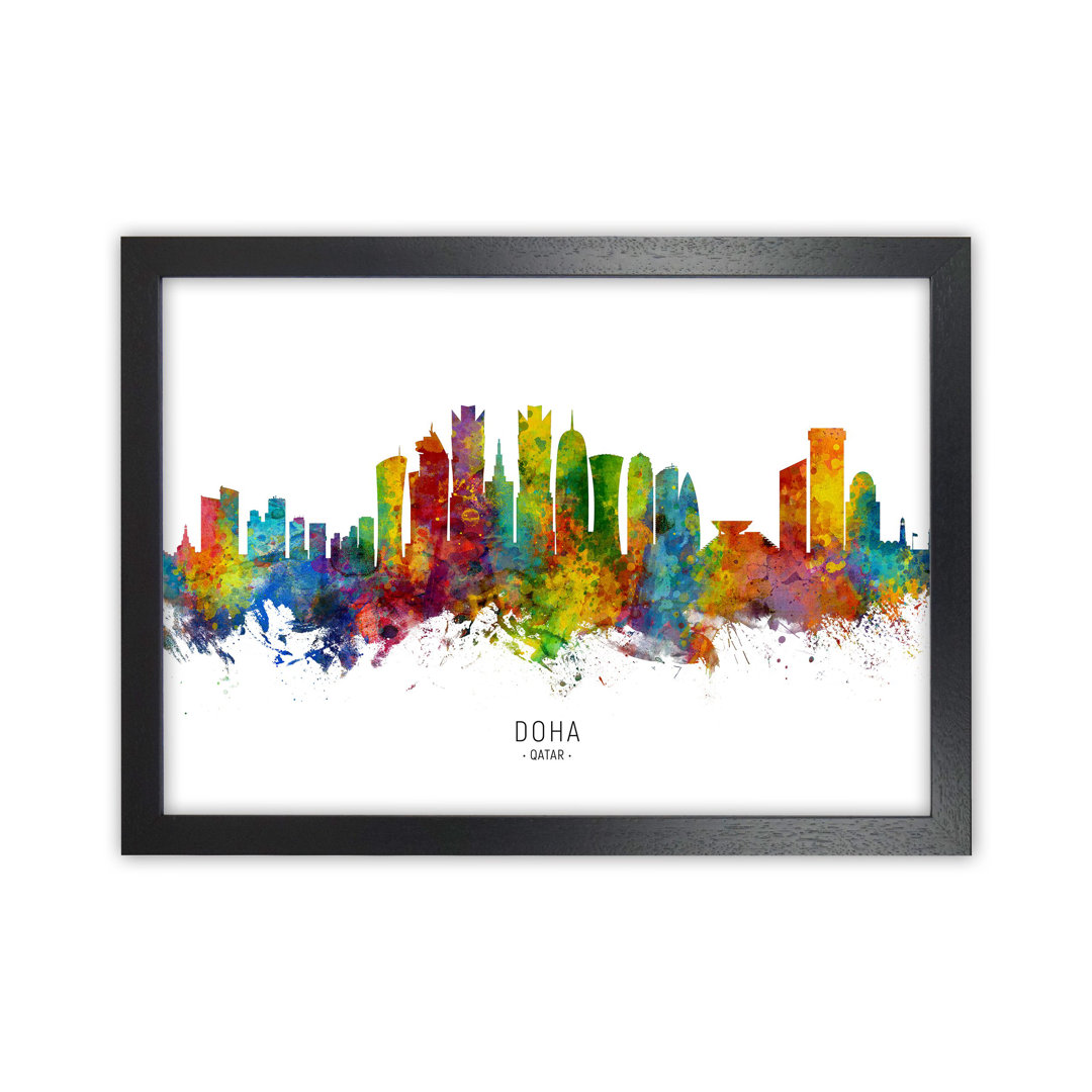 Doha Qatar Skyline by Michael Tompsett - Print