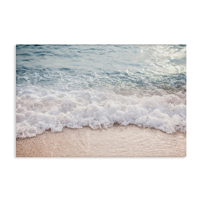 Art mural en toile aérienne «Ocean Foam» par Nataly White