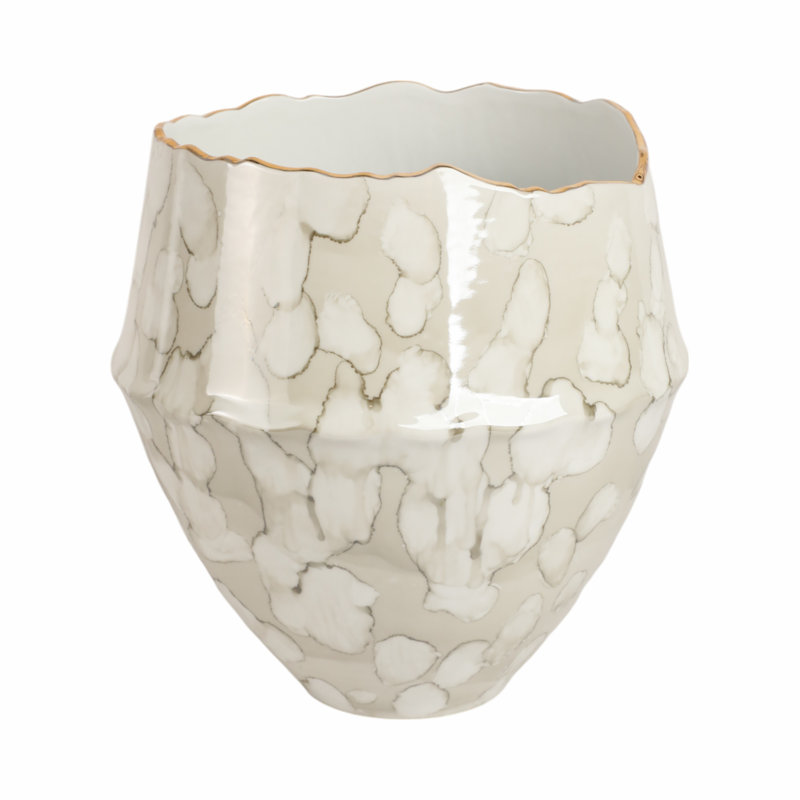Vase décoratif en porcelaine à motif décoratif pour la maison, Hauteur totale - 10 po