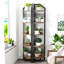 Montfort 176 cm H x 28.5 cm W Iron Corner Bookcase-1950929300