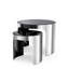 Side Table Piemonte Polished SS S/2-Glass L