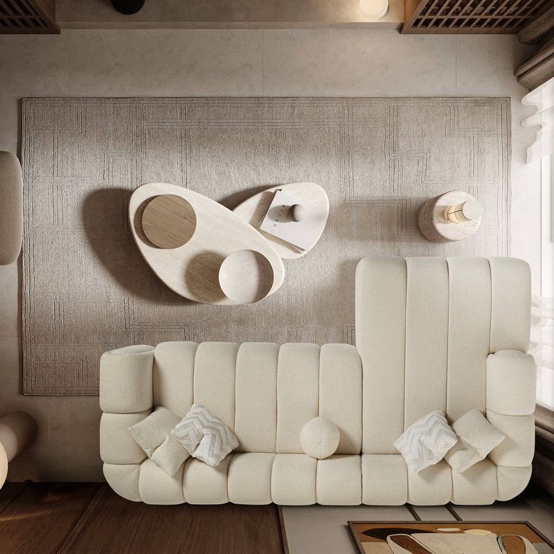Danajia Bella Sectional Right, Ivory
