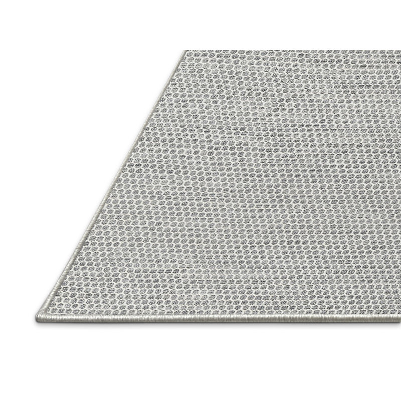 Tapis gris/zone noire contemporaine, Rectangle 5 pi x 7 pi