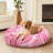 Calming Soft Round Dog & Cat Bed, Anti-Anxiety Donut Cuddler Warming Cozy Fluffy Faux Fur Plush Cushion Bed for Small Medium Large Extra Large Dogs and Cats (45")-987817815-986653829