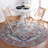 Fessler Oriental Navy/Rust Area Rug-1236729026
