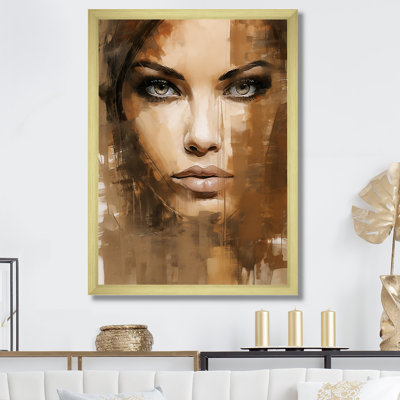 «Woman Typo Portrait» sur impression sur toile