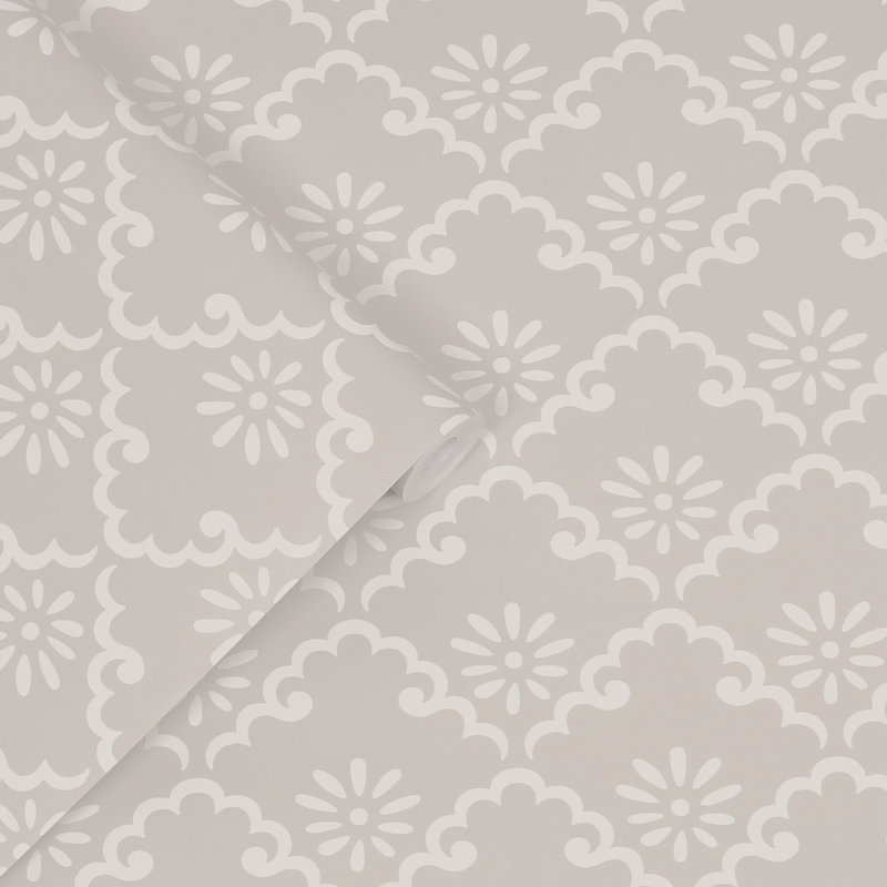 Rouleau de papier peint L 33 pi x l 21 po Adorno, Gris colombe