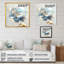 «Chic Blue Blooming Flower II», reproduction sur toile-1263901657-1263901654