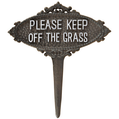 Please Keep Off The Grass Sign