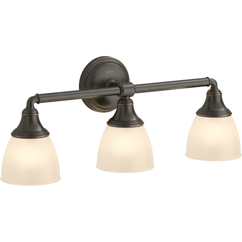 Devonshire 3 Light Indoor Bathroom Vanity Light Fixture, Position Facing Up or Down, UL Listed, Oil Rubbed Bronze