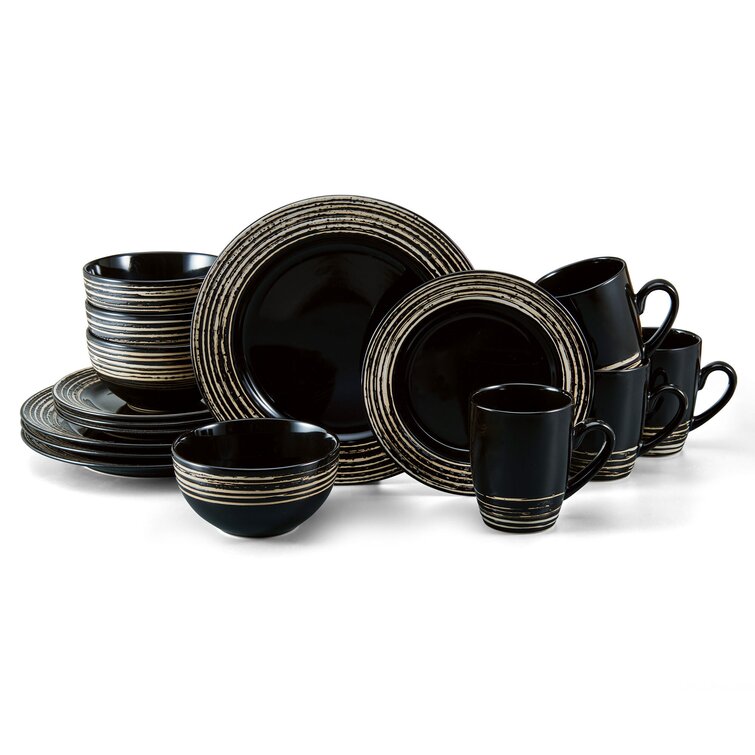 Pfaltzgraff Pierce 16-Piece Dinnerware Set, Service for 4, Gray