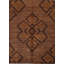 Tapis tribal brun à motif géométrique 5 x 6