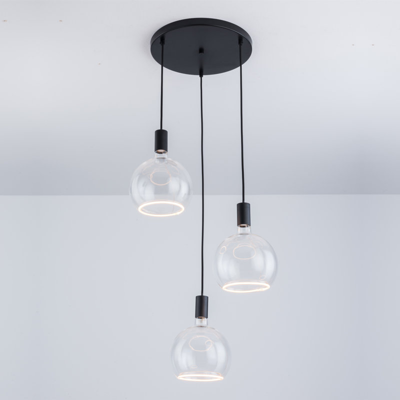 Akers 3 - Light Cluster Pendant, Black