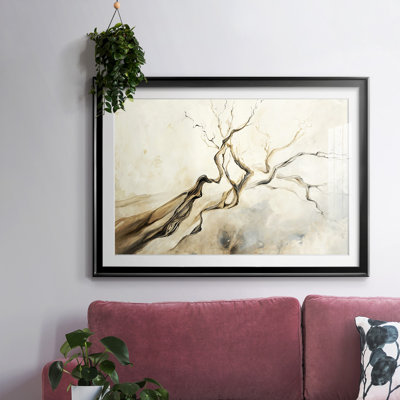 Branches torsadées, cadre encadré, biseauté mat et verre