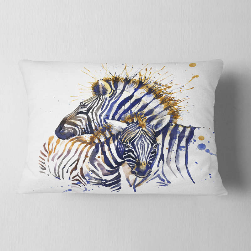 Coussin Zebra Watercolor Rightwards - Animal Print