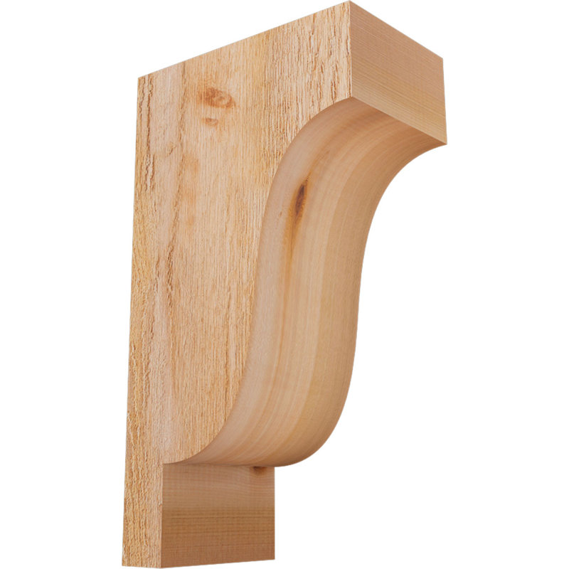 Newport Corbel, H 18 po x l 6 po x P 10 po, Cèdre rouge, Sciage brut