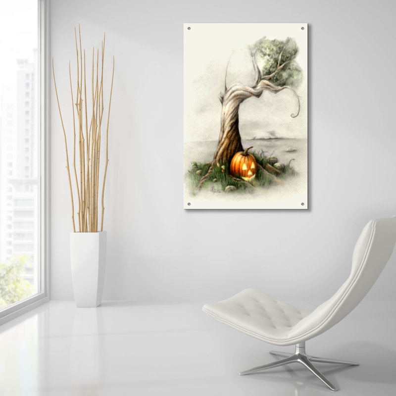«Halloween Island» par Art and a Little Magic, art mural en verre acrylique, H 36 po x l 24 po x P 0,2 po