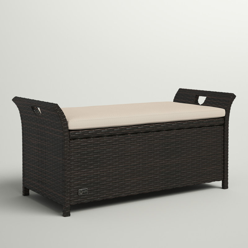Hunsberger Steel Outdoor Bench, Beige