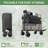 Collapsible Double Decker Wagon, 54In Extended Utility Folding Wagon Cart With Tailgate, 550LBS Large Capacity Heavy Duty Foldable Wagon