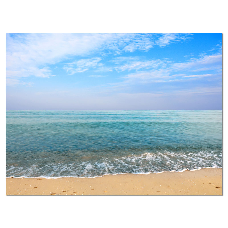 «Blue Sky Sand Sun Daylight Large Seashore», reproduction de photo sur toile tendue, H 30 po x l 40 po x P 1 po