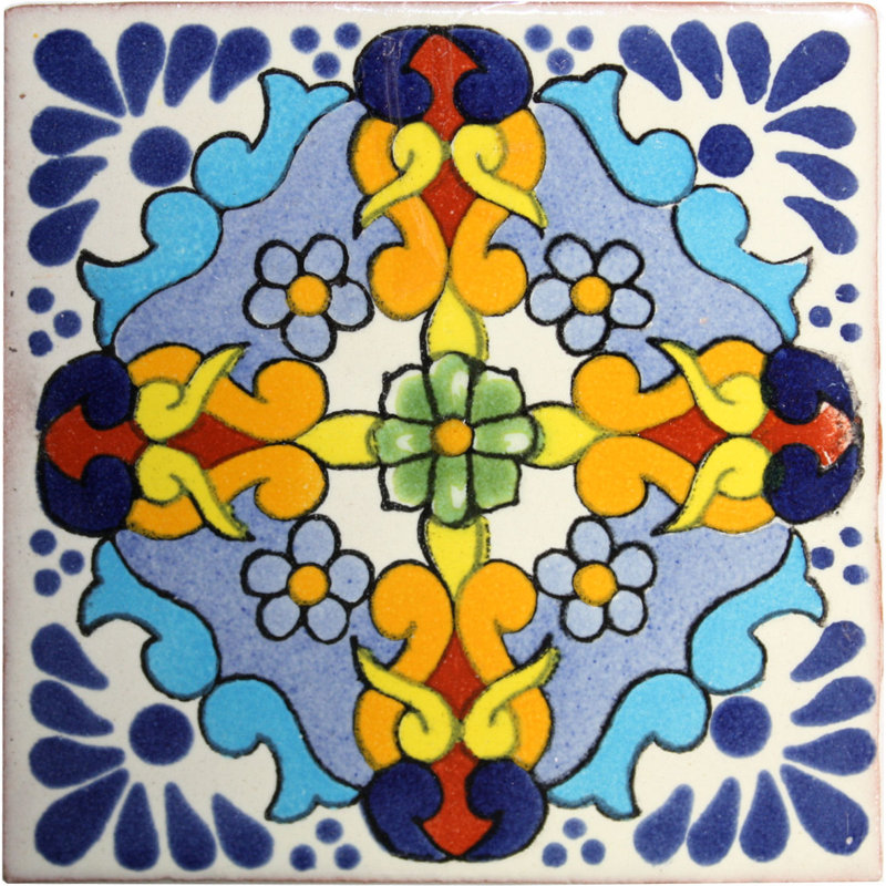 Carrelage mexicain 6 pièces x 6 po TalaMex Primavera Talavera 6 po x 6 po