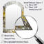 Jaune et crème Bohemian Medley I - grand miroir asymétrique mosaïque Boho, miroir mural décoratif arche moderne, impression d'art en métal-360331880