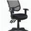 Chaise de bureau pivotante noire avec accoudoirs
