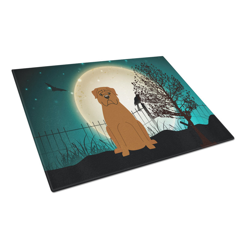 Planche à découper en verre trésors dogue de bourdeaux caroline Scary Halloween