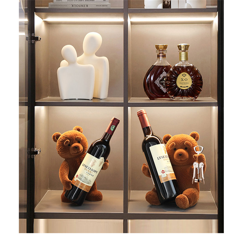 Kanise Tabletop Wine Bottle Rack Tan