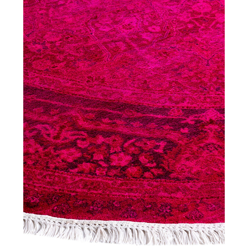 Overdyed One-of-a-Kind 7' 1" X 7' 1" Hand Knotted Area Rug
