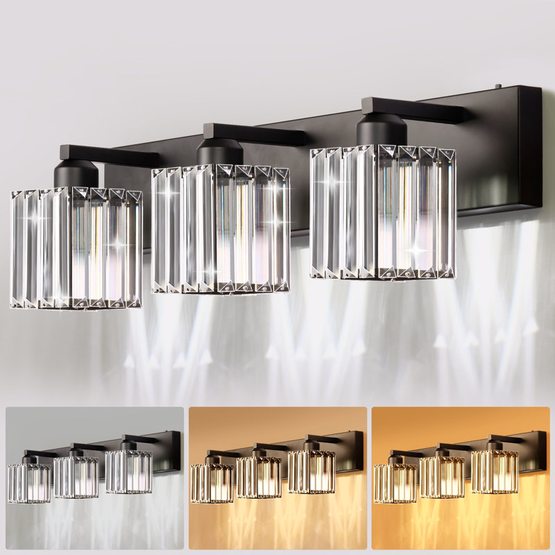 Sanfiel 3 - Light LED Vanity Light, Matte Black, 3