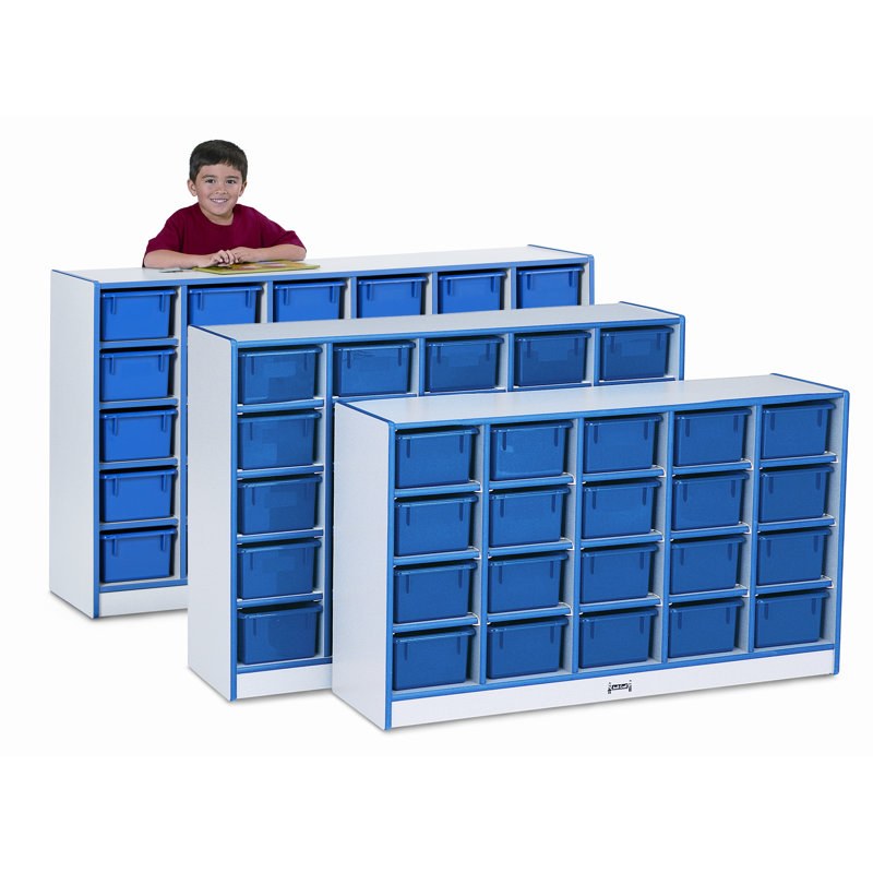 Rangement mobile Rainbow Accents®, H 35,5 po x l 57,5 po, Bleu, Non