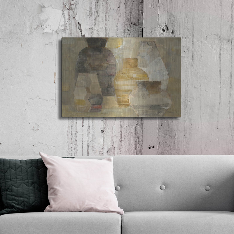 Art mural en métal luxueux «Farmhouse Still Life Warm» par Albena Hristova, H 24 po x l 36 po