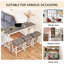 Ensemble de table de bar 4 pièces avec prise de courant, ensemble de table de bar avec chaises, table de bar avec tabourets, table de canapé avec 3 tabourets rembourrés