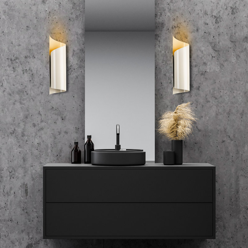 Lampe murale élégante, couleur crème, 13,8 x 6,3 pouces | Corps en fer durable, hauteur: 13,8 pouces | Douille E27, 40 W maximum | Certifié IP20 | Parfait pour le salon, la chambre à coucher et le couloir, design élégant et fonctionnel